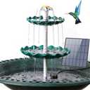 AISITIN 3.5w Solar Fountain Pump with 3 Tiered Bird Bath DIY Solar Water Fountain 2025 Detachable Solar Powered Pump for Bird Bath, Garden, Fish Tank and Outdoor Bird Feeder