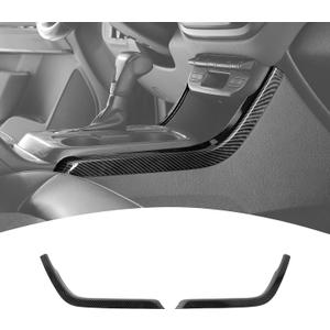 for Colorado Gear Shift Side Panel Trim Cover Fit for Chevy Colorado/GMC Canyon 2014-2022 Black Carbon Fiber Interior Accessories 2pcs