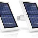 Wasserstein Solar Panel (2W 6V) Compatible with Arlo Ultra/Ultra 2, Arlo Pro 3/Pro 4, & Arlo Floodlight ONLY (2-Pack, 13.1ft/4m Cable, White) (Camera NOT Included)