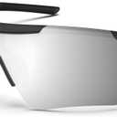 BEACOOL Polarized Sports Sunglasses for Men Women Youth Baseball Cycling Running Driving Fishing Golf TAC Glasses UV400 (Black Silver-7163)