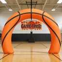 8FT Giant Basketball Inflatable Arch, Basketball Party Decorations with Game Day Banner 1Blower & Built-in 3LED Lights for Team Coach Stadium Photos Backdrop Senior Night & Birthday Blow-Up Decor