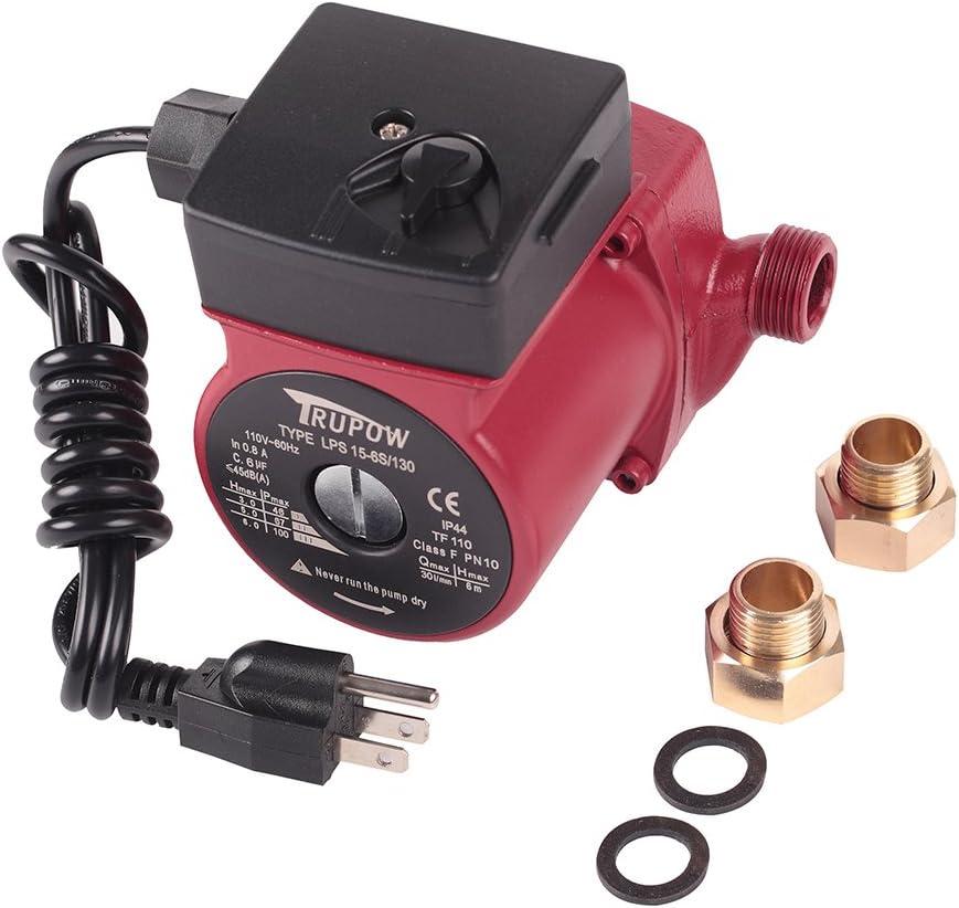 3/4" NPT 110V Hot Water 3-Speed Circulation Pump Circulator Pump