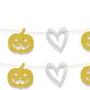 3 x 2PCS Halloween Pumpkin Garland Banner Happy Boo Day Party Decor Sign Pumpkin Ghost Bat Halloween Party Decorations