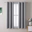 Amazon.com: ChrisDowa Grommet Blackout Curtains for Bedroom and Living Room - 2 Panels Set Thermal Insulated Room Darkening Curtains (Light Grey, 42W x 63L) : Home & Kitchen