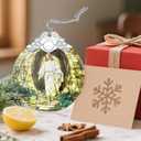 Religious Christmas Decorations - Stained Glass Jesus Ornament for Tree | Christian Ideas | Meaningful Xmas Presents for Believers | Faith-Based Party Favor
