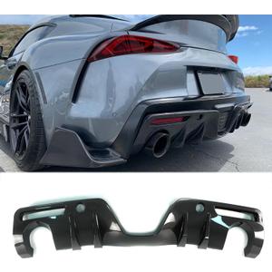 Rear Diffuser AG Style for Toyota Supra 2020-2024 A90 A91 Add-on Rear Lower Bumper Diffuser Lip Spoiler Splitter ABS Plastics (Carbon Fiber Paint)