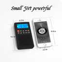 YF35 Portable AM/FM Radio with MP3 Player, Rechargeable Speaker, TF Card Slot, AUX Input, and 700mAh Built-in Battery for Indoor/Outdoor Use(Black)