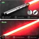 CUSTOM SABER Sensitive Smooth Swing Xenopixel 3.0 Light Saber, 34 Set Sound Fonts, Motion Control Light Saber, Infinite Color Changing, Customized Function, Revan Light Sabers Toy Tool, Large