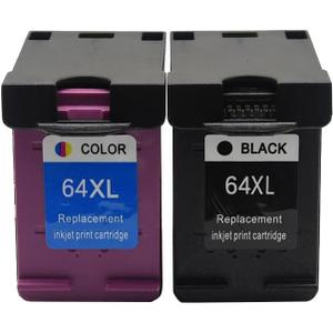 1 Set X 64XL Ink Cartridge Pack Replacement for HP 64 Ink Cartridges Black and Color Pack Compatible for HP 64 Ink Fits for HP Envy Photo 7855 7858 7155 7120 7800 6252 6255 7158 7100 Printer