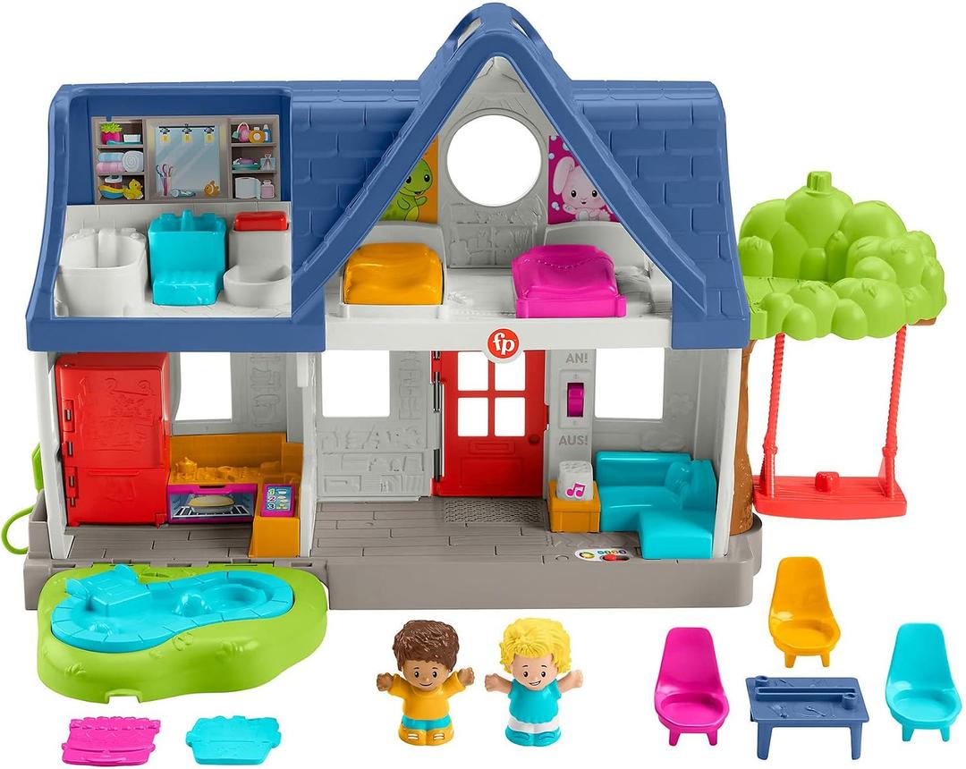 Fisher-Price HCJ46 Little People Playhouse, Educational Game for Toddlers and Preschoolers, Ages 1-5, German