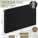 4 Pcs 11 x 17 Inch 3 Ring Binders 1 Inch Rings Heavy Duty View Plastic Flexible D Ring Binders Economy Holds 11" x 17" Paper for Artwork Blueprints, Office, Home, Work Places(Black)