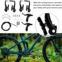 UOIENRT Complete Bike Brake Set Includes Callipers Levers Cables Black, Bicycle Front and Rear Brake Cable, Aluminum Alloy Brake Handlebars and V Bike Brake Kit