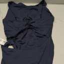 Seafolly Women's Standard Twist Front Soft Cup Boyleg One Piece Swimsuit, Eco Collective Black, size 8