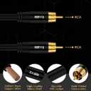 Subwoofer Cable RCA to RCA Audio Cable 50FT, Digital Coaxial Audio Cable, Premium S/PDIF RCA Cord for Home Theater, HDTV, Subwoofer, Hi-Fi System, Amplifier, 22AWG Tinned Copper, Double Shielded