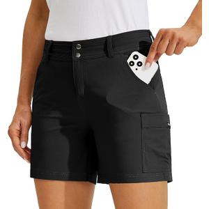 Willit Women's Golf Cargo Shorts Quick Dry Hiking Athletic Casual Summer Shorts with Pockets 5"
 Size 4