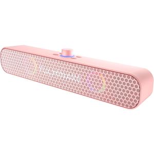 FULMINARE Bluetooth Speaker with 26W HD Sound, Portable Speaker Up to 30H Playtime, AUX&TF-Card&USB Input, LED Lights, Speakers Bluetooth 5.3 Wireless for Home/Party/Outdoor, Birthday Gift (Pink)