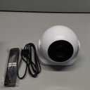 Mini Projector with WiFi and Bluetooth, 4K Support 180 Rotation, Auto Focus & Keystone Portable Projector with Built-in Apps and Speaker, Home Movie Projector Compatible with TV Stick/Phone/Laptop (White ball)