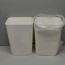 Bathroom Trash Can with Lid, 2 Pack 4 Gallons/15 Liters Garbage Can with Pop-Up Lid, Small Plastic Trash Can, Slim Trash Bin Waste Basket for Bathroom, Bedroom, Office, Living Room(Grey)