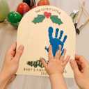 Babys First Christmas, My First Christmas, Baby Footprint & Handprint, Newborn Gifts, DIY Mistletoes Footprint Kit 2025 Keepsake, Baby Memory Ornament Board, Holiday Decor for New Parents (Nelxi-222)