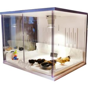 Chick Brooder Brooder Box for Chicks Incubator for Chicks Duckling/Parrot/Chicks Incubator with Heating,Warms up to 25 Chicks with Heating Lamp Set (24" x 16" x 16")