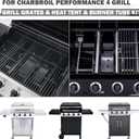 463342119 Grill Replacement Grates Heat Tents Parts for Charbroil Performance 4 Burner Grill Parts 463335517 463342118 463347418 Charbroil 475 G470-0004-W1A G470-5200-W1 Burner Tube Parts G470-0002-W1