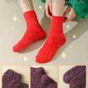 AIVEI Sparkly Fuzzy Socks for Women Men, Christmas Gifts Stocking Stuffers, Funny Cute Crazy Fluffy Plush Slipper Socks for Girls Boys 3 Pairs