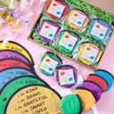 End of the Year Gifts for Students Bulk Foldable Flying Disc Fans Set with Stickers Bags, End of Year Student Gifts from Teacher Beach Fun Folding Pocket Hand Fans for Outdoor Activities Games