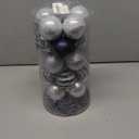 Sattiyrch Christmas Ball Ornaments 30ct, 60mm/2.36" Shatterproof Plastic Decorative Xmas Balls Ornaments Set (Blue and Silver)