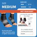6 Pairs Plantar Fasciitis Socks for Men & Women, Ankle Brace Compression Socks with Arch Support for Achilles Tendonitis, Heel Pain, Swelling & Arthritis Relief, Black, Medium