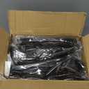 30 Pcs Disposable Black Plastic Serving Utensils,10 Set Including 9" Plastic Serving Spoons, Forks and Tongs for Dinner Parties, Buffets,Banquets, Events, Weddings, and Daily Use