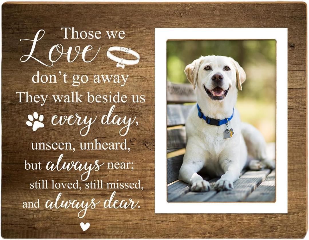 Memorial Picture Frame, Pet Picture Frame, Sympathy Gifts for Loss of Loved Pet, Bereavement Gifts for Loss of Dog, Dog Remembrance Photo Frame or Memorial Gift, Fits 4 x 6 In Photo