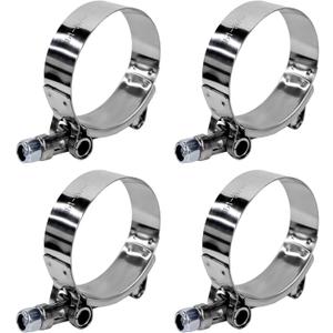 Wevdn 4PCS 1.75" T-Bolt Hose Clamp, Stainless Steel Tube Clamp with 51mm-57mm ID Range, Heavy-Duty Adjustable T-Bolt Turbo Intake Clamp for 1.75" Hose ID, Radiator Hose Clamp