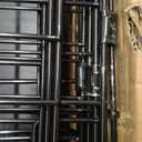 Amazon Basics Large 3-Tier Cat Durable, Pliable Cage Playpen Box Crate Kennel - 35.8"L x 22.4"W x 50.6"H, Black