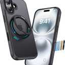 for iPhone 16 Case, Compatible with MagSafe, Slim Shockproof Military-Grade Rugged Protective Case with Stand, Camera Control, Comfort Grip (A-Black, iPhone 16)