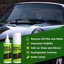 FOLLOWIN Glass Restore Care Kit Polishing Agent&Ceramic Sealant,Car Window Cleaner,Glass Polish,Streak Free Glass Cleaner,Rain Repelling Coating-Improved Visibility Glass Coating