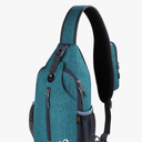WATERFLY Crossbody Sling Backpack Sling Bag Travel Hiking Chest Bag Daypack, Color: Teal Blue