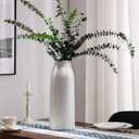 hjn Large White Vase for Flowers Ceramic Vase for Home Decor Tall Vases for Your Floor/Kitchen/Office/Living Room/Table- White Texture(Large)