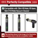 16 Pcs Vacuum Filter Replacement Compatible with Slim V8 Mate, Slim V8 Apex, Slim V10 Mate Cordless Car Vacuum Cleaner, 2 Stainless Steel Pre-filter, 16 Washable Hepa Filters, 1 Cleaning Brush