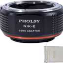 PHOLSY Lens Mount Adapter Compatible with Nikon F to E (NEX), Compatible with Nikon F Lens to E Mount Camera Compatible with Sony a1 a9 a7S a7R a7C a7 a6600 a6500 a6400 a6300 a6000 NEX etc.