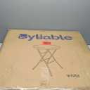 Cocktail Table 28in Folding Round High Top Indoor Outdoor with Removable Legs, Tall Bistro Foldable Bar Height Table for Parties, Patio, Backyard, Dining, Wedding, White- 2PCS