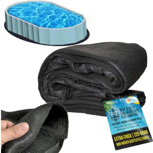 U.S. Pool Supply Ground Shield 16-Foot x 32-Foot Oval Heavy Duty Pool Liner Pad for Above Ground Swimming Pools - Protects Pool Liner, Prevents Punctures, Weed Barrier, Eco-Friendly Extends Liner Life