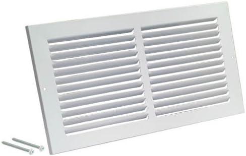 Rocky Mountain Goods Air Return Grille for 10 x 6 Duct Opening (Actual Dimensions 11 3/4" x 7 3/4") - Heavy Duty Steel - Premium Finish - Includes Screws - Louvered Design - Paintable - White
