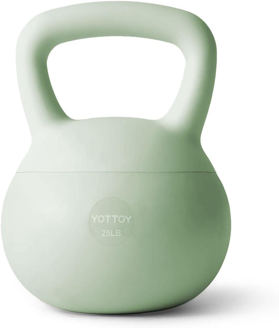 YOTTOY Soft Kettlebell,Kettlebell Anti-Slip Grip Weight for Home Workouts, Kettlebells Set Strength and Safe, 25lbs