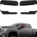 Rear View Mirror Cover Cap Fit for 2020-2024 Chevy Silverado GMC Sierra 2500HD 3500HD Exterior Mirror Covers Decoration Trims (Black)
