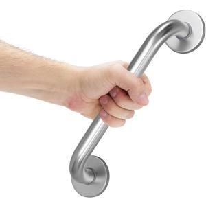 AmazerBath Shower Grab Bars for Bathtubs and Showers, Handicap Grab Bars for Shower Anti Slip, Shower Grab Bars for Senior for Wall Stainless Steel, Holds up to 500LBs, 12" L x 1" D, Brushed Nickel