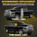 LED Side Mirror Light Turn Signal Bulb Puddle Lamp Lens Cover Fit For Dodge Ram 1500 2009-2018 Ram 2500 2010-2018 Replaces 68064949AA/68064949AA 68232479AA/68232479AA