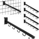 5 Pack Gridwall Waterfall Faceout with 5 Hooks Gridwall Clothes Hanger Gridwall Accessories Square Tubing Straight Arm Gridwall Waterfall Hooks Hangers for Home Shop Retail Display (16)