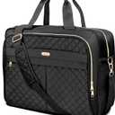 Laptop Bag for Women17 Inch, Briefcase for Women, Large Computer Bag Messenger Bag Work Office Business Travel (Black)