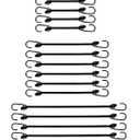 Mini Bungee Cords with Hooks 2 inch 4 inch 6 inch 9 inch, Assorted 18-Piece Set Package of Small Bungee Cords