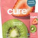 Cure Hydration | Plant-Based Electrolyte Drink Mix | No Added Sugar | FSA-HSA | Dehydration Relief Powder Made with Coconut Water | Non-GMO | Vegan | Pouch of 14 Packets - Strawberry Kiwi, BBD: 07/02/27